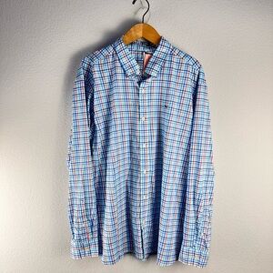 Vineyard Vines Check Performance Classic Fit Shirt Sz XXL